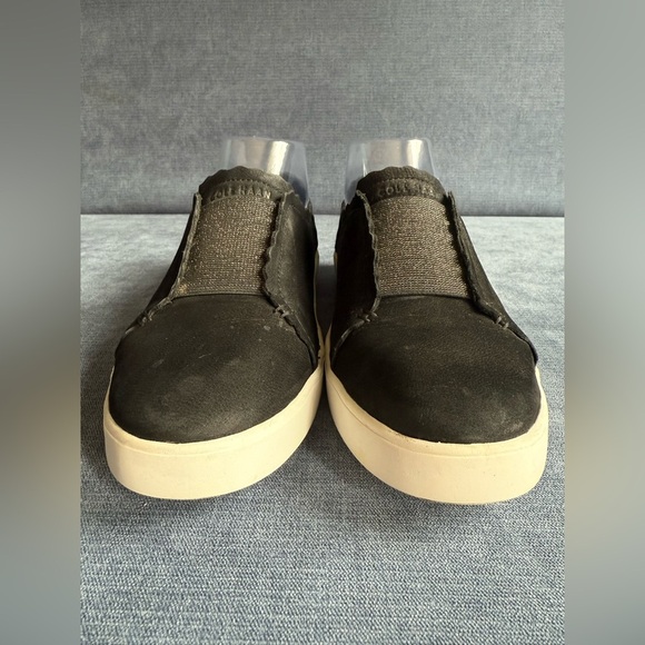 Cole Haan GrandPro Spectator Scalloped Slip On Sneaker Womens SZ 6.5 Black Suede - Picture 3 of 9